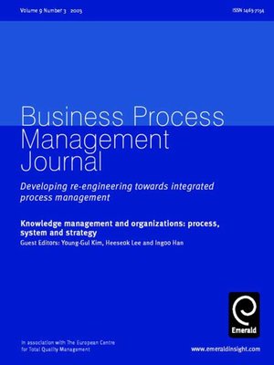 cover image of Business Process Management Journal, Volume 9, Issue 3
